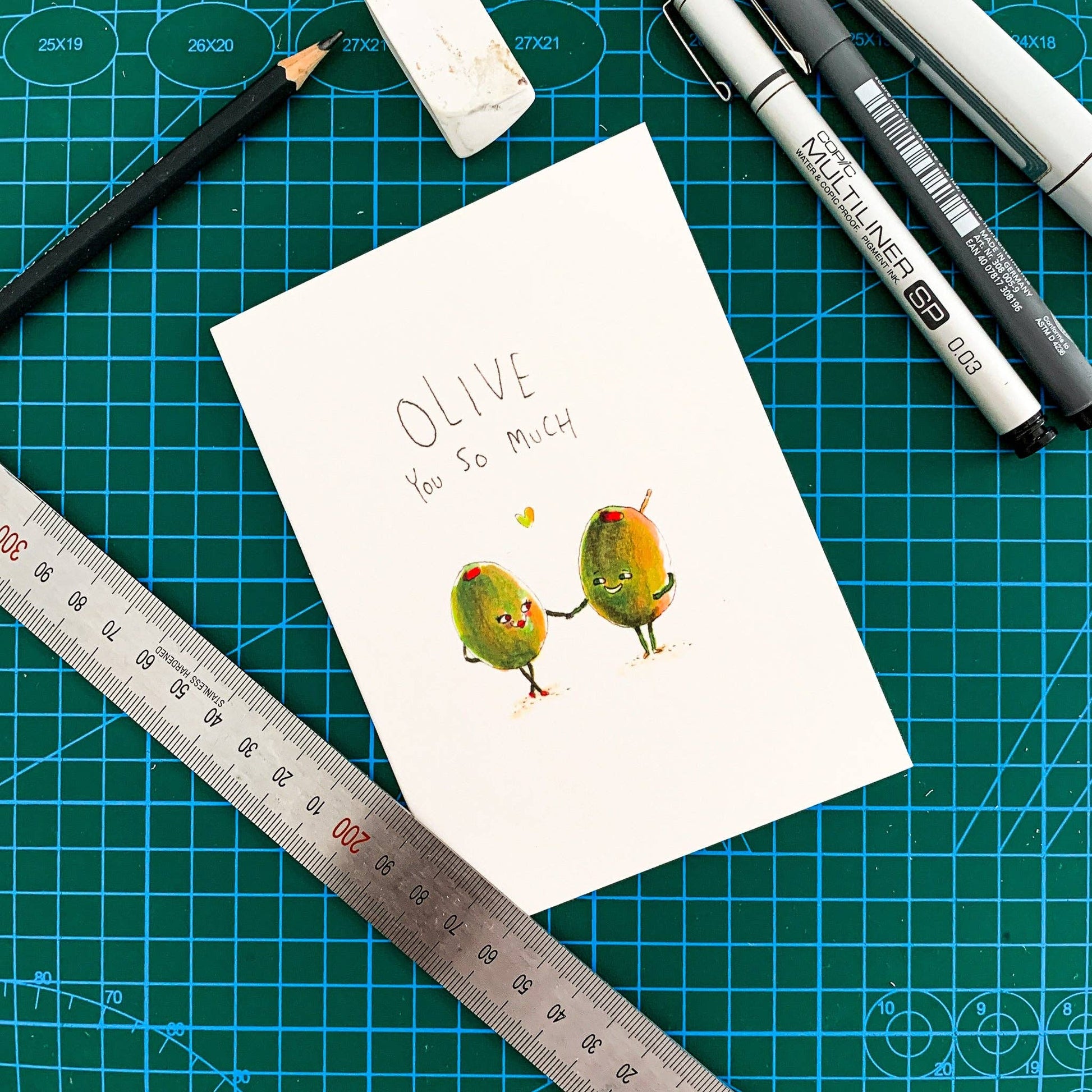 Olive You So Much | Valentine's Day Cards Sunshine Coast